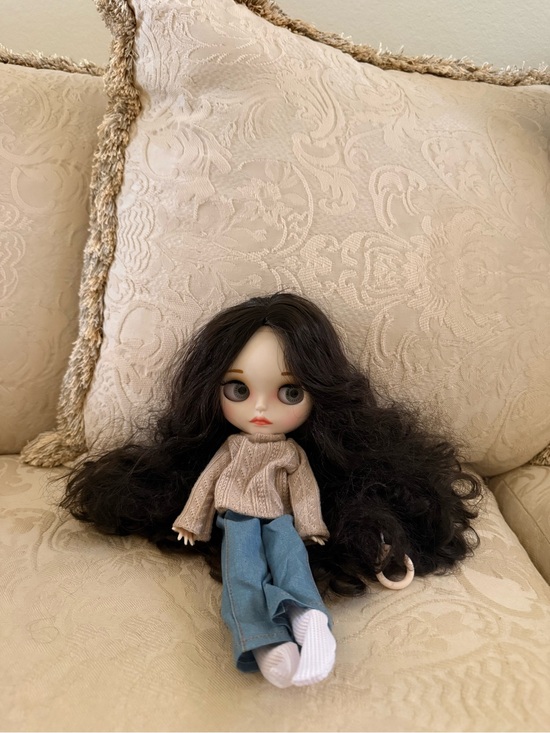 Other - BLYTHE inspired Women Hair Doll Wig - Dark Brown Long Curly Hair